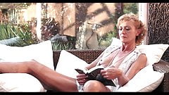 Slim Hairy Granny and Young Boy