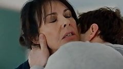 old woman kissing young man 1