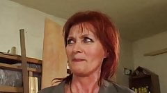 Redhead granny loves anal