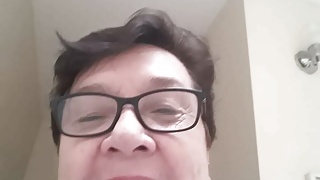 Granny and her pussy filled with milk