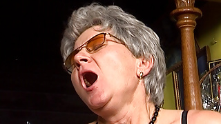 Screaming Granny! She moans so loud while fucking