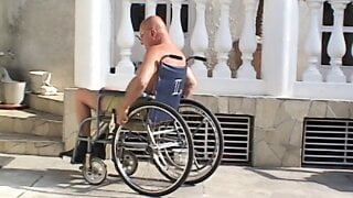 Granny gives BJ to her man and then fucks from a young dude